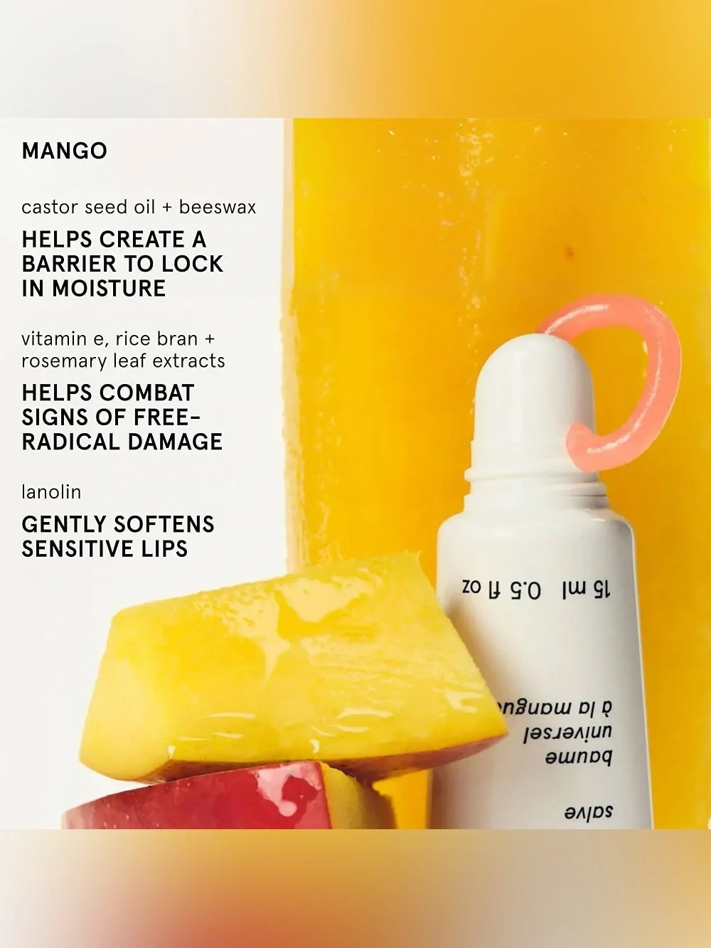 Glossier Mango Balm Dotcom - Yellow Tube & Pink Salve